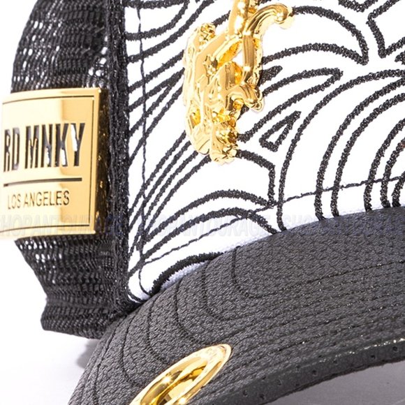 Red Monkey Fire Skull Black RM1476 New Limited Edition Unisex Trucker Hat Cap - Picture 8 of 8